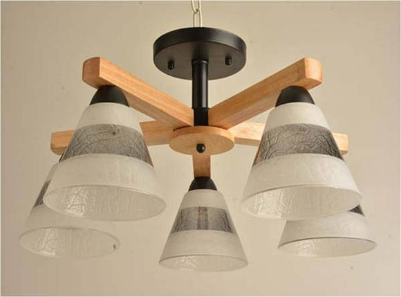 Люстра стельова на п'ять плафонів, фото 1