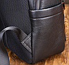Шкіряний чоловічий рюкзак класичний чорний з натуральної шкіри якісний, фото 6