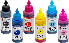 Чорнила 673 Epson сумісні, GALAXY комплект 6x100 ml (GAL-E673-6x100)