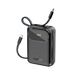 УМБ Promate PowerPod-20 20000 mAh, USB-C/USB-А порт, USB-C/Lightning конектори (powerpod-20.black)