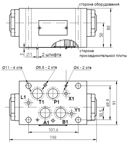 розміри клапана Z2S16A-1-30