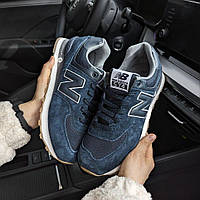 Чоловічі кросівки New Balance 574 Blue (Сині) Взуття Нью Баланс 574 повсякденні замші текстиль демісезон