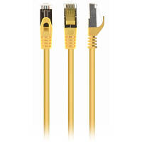 Патч-корд 0.25м S/FTP Cat 6A CU LSZH yellow Cablexpert PP6A-LSZHCU-Y-0.25M DAS