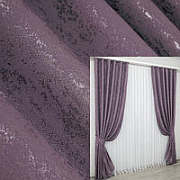 Комплект (2шт.1х2,7м) готовых штор, лен мрамор, коллекция "Pavliani". Цвет фиолетовый. Код 1171ш 31-612