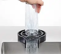 Ополіскувач для склянок чашок кухлів келихів ринзер колір чорний ZXC