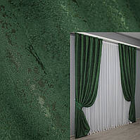Комплект (2шт.1,5х2,5м) готовых штор, лен мрамор "Pavliani". Цвет зеленый. Код 1363ш 39-733