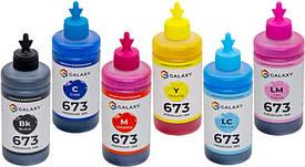 Чорнила 673 Epson сумісні, GALAXY комплект 6x200 ml (GAL-E673-6x200)