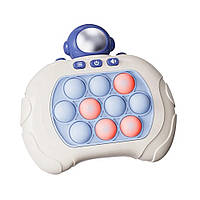 Электронный Поп Ит Интерактивный Детский 4 Режима + Подсветка Pop It SV Toys Космонавт Синий (639)