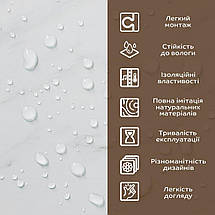 Декоративная ПВХ плита белый мрамор 0,6*1,2мх3мм SW-00002268, фото 6