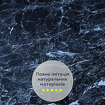 Декоративна ПВХ плита чорний мармур 600*600*3mm (S) SW-00001625, фото 6