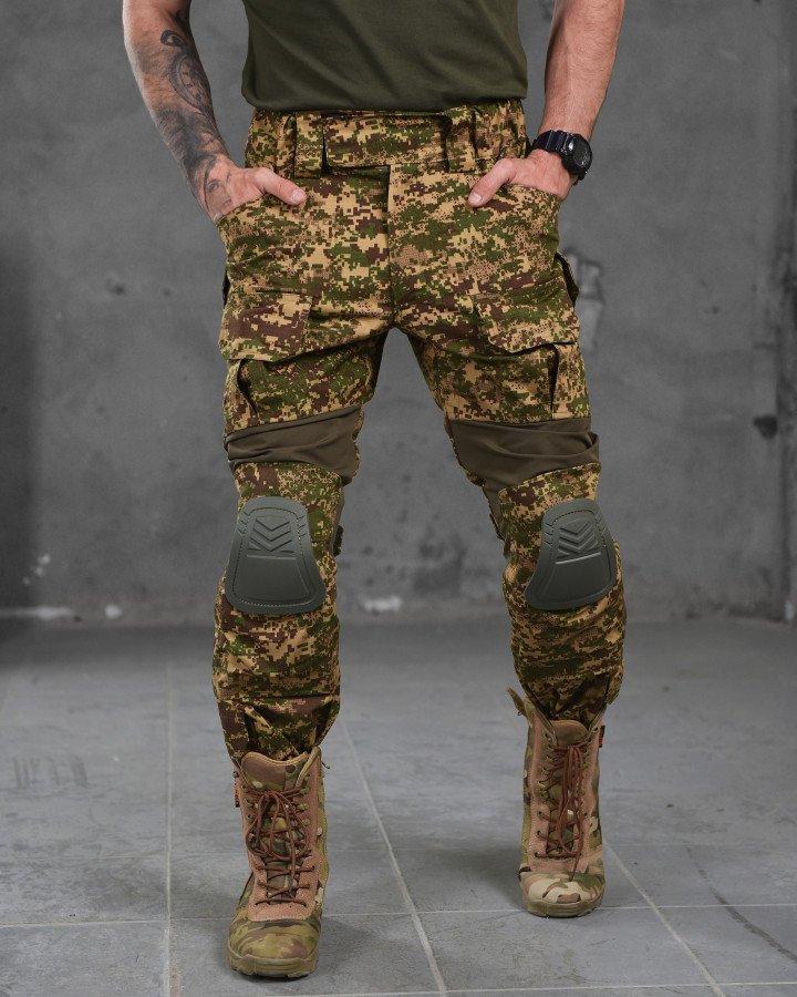 Тактичні військові штани Хижак з наколінниками чоловічі туристичні армійські штани