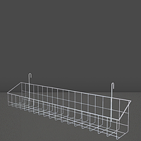 Корзина 74 х 10 см борт 8 см сетчатая навесная на торговую сетку