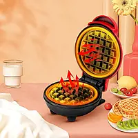 Вафельница мини для бельгийских вафель Mini Waffle Maker ZXC
