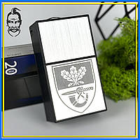 Футляр 61 ОМБр на 20 сигарет + зажигалка USB лазерная гравировка на заказ