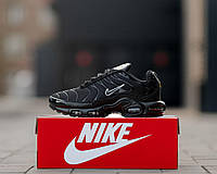 Кроссовки мужские Nike Air Max TN Plus Black черные легкие повседневные кроссовки найк айр макс на лето