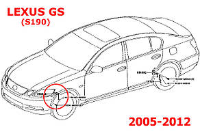 Датчик положення кузова Lexus GS передній 8940630140 89406-30140 в сборі AFS, фото 4