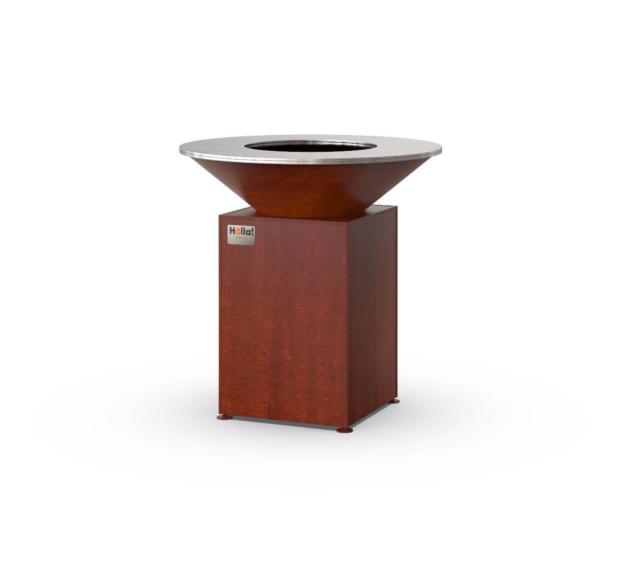 Гриль-мангал, барбекю HOLLA GRILL Original Rust тумба закрита, фото 1