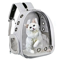 Рюкзак-перенесення для кішки або собаки сумка-перенесення з прозорим віконцем 42х35х25 см Сірий