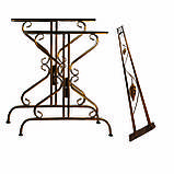 Садовий стіл боковини ковані 2 шт. з перемичкою (чорний), фото 6