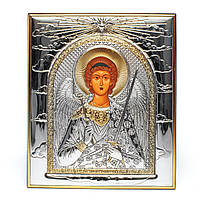 Серебряная Икона Ангела Хранителя 16х19см прямоугольной формы без рамки