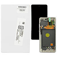 Дисплей (екран) Samsung Galaxy Note 10 Lite N770F з тачскрином (Оригінал зі сріблястою рамкою)