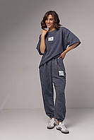 Жіночий літній спортивний костюм спортивний костюм у техніці тай дай спортивний костюм із принтом WANG