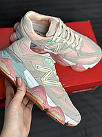 Кроссовки Женские Лето New Balance 9060 Розовые Серые Сетка Замша, Кроссовки Летние Нью Беланс Женские яркие