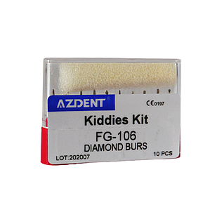Бори дитячі Kiddies Kit Diamond Bur FG 106, AZDENT, набір 10 шт