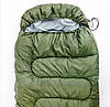 Спальний мішок зимовий (спальник) ковдра з капюшоном E-Tac W-170T Normal Green, фото 8