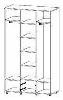 Шафа Ш-3Д Мілана 2070х1200х536мм Пехотін, фото 2