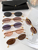 Солнцезащитные женские очки овальные узкие