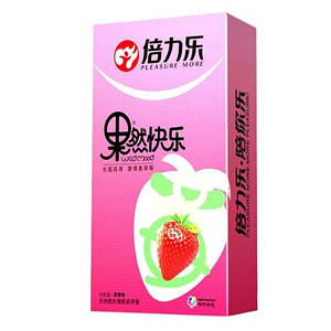 Презервативи з фруктовим смаком Beilile Strawberry (Полуниця) 10 шт.