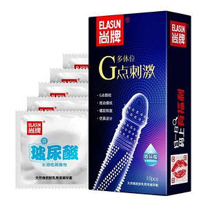 Презервативи ребристі ELASUN зі стимуляцією точки G 10 шт.
