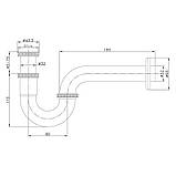 Сифон для раковини WEZER WSR-102S під донний клапан, фото 3