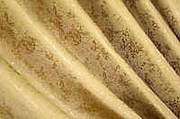 Шторна тканина жакард, колекція "Мармур Al1". Колір золотистий. Код 614ш