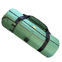 Большая Сумка-баул 120л Oxford зеленый с защитным клапаном баул-рюкзак для транспортировки снаряжения