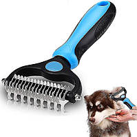 Щетка для вычесывания шерсти домашних животных, металлические зубцы (груминг, расчёска для шерсти) R