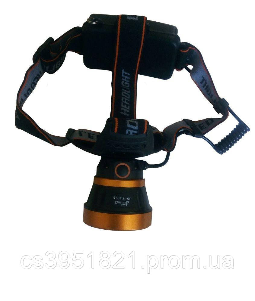 Фонарик налобный JD-7856 (фонарь, Светодиодный фонарь на голову, тактический фонарь, ручной фонарь) R - фото 1 - id-p2194712653