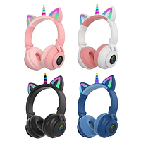 [MB-00567] Навушники CAT з котячими вушками STN-27 Bluetooth (Чорний, Синій, Рожевий) (60)