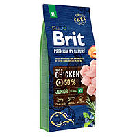 Сухой корм для щенков и молодых собак гигантских пород (весом от 45 кг) Brit Premium Junior XL 15 кг (курица)