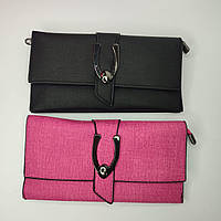 [VN-411] Стильный классический кошелек с металлической вставкой: в черном и розовом цветах R