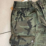 Шорти чоловічі мілітарі накладні кишені бавовна 34 хакі, фото 5