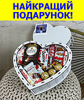 Сладкий набор подарочный с конфетками бокс в форме сердца киндер для девушки, сестры, подруги BoxSS-96