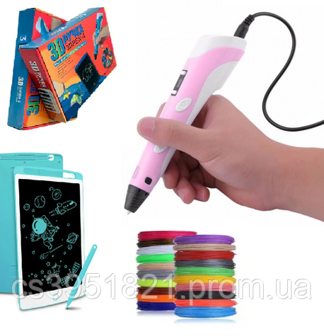 3D ручка PEN-6 c LCD-дисплеем Draw Your Dream (набор трафаретов, графический планшет, 100 м пластика) R - фото 1 - id-p2194718072