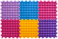 Акупунктурний масажний килимок Лотос 6 елементів