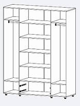 Шафа Ш-4Д Мілана 2070х1600х536мм Пехотін, фото 2