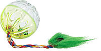 Игрушка для кошек Trixie Мяч с погремушкой и хвостом d=4 см, набор 2 шт. (пластик, цвета в ассортименте) d