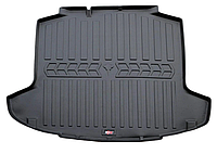 Автомобильный коврик в багажник Stingray Skoda Rapid liftback 12-19 черный Шкода Рапид