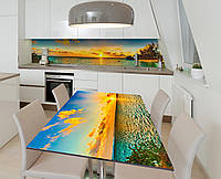 Наклейка 3Д виниловая на стол Zatarga «Летняя заря» 650х1200 мм для домов, квартир, столов, к GM, код: 6442956