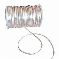 Шнур атласний корсетный (сатиновый, шелковый) 2 мм светло-розовый